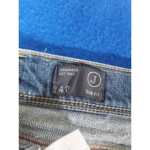 Jeckerson Vintage Slim Fit Boot Cut Denim Jeans Pants Men's Size 40 Jupa79ff - Picture 4 of 16